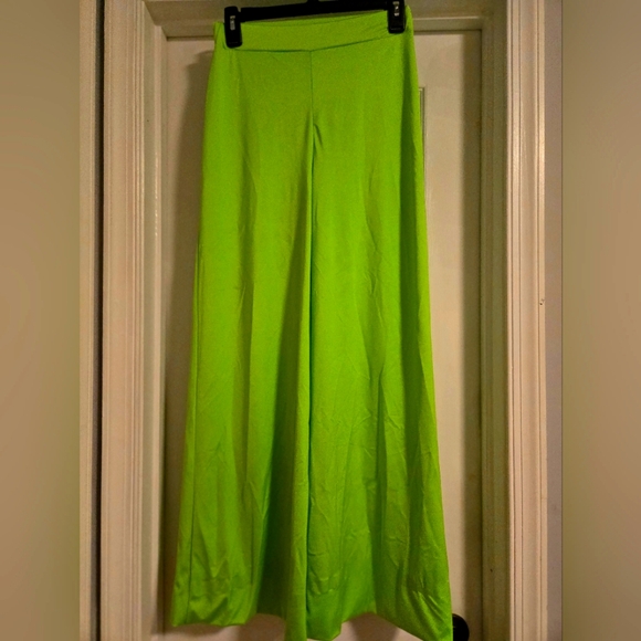 Weissman Green Wide Leg Jazz Pants - Picture 1 of 5